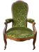 19's voltaire rack and pinion armchair