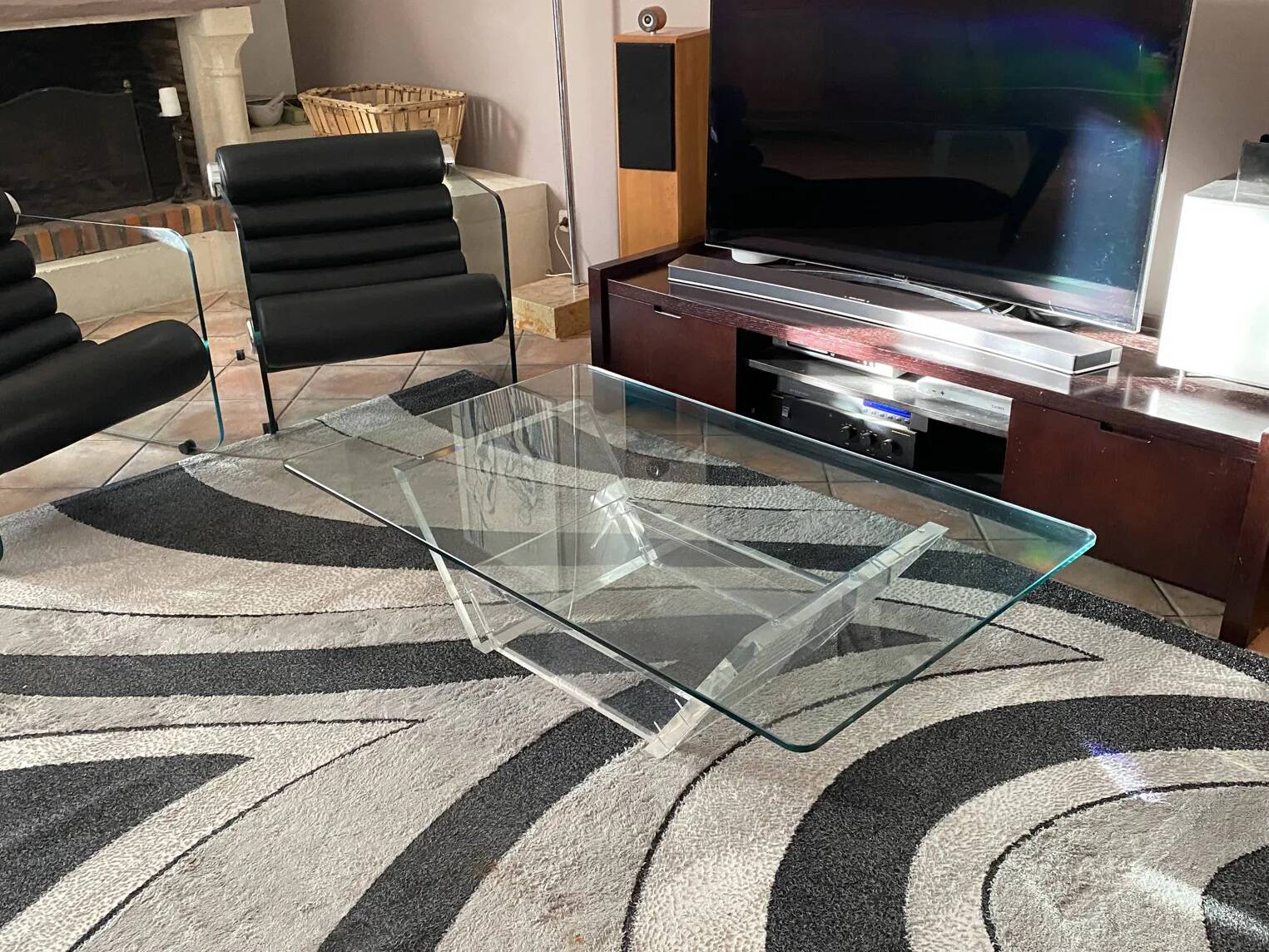 David Lange coffee table 1980. 120x70.