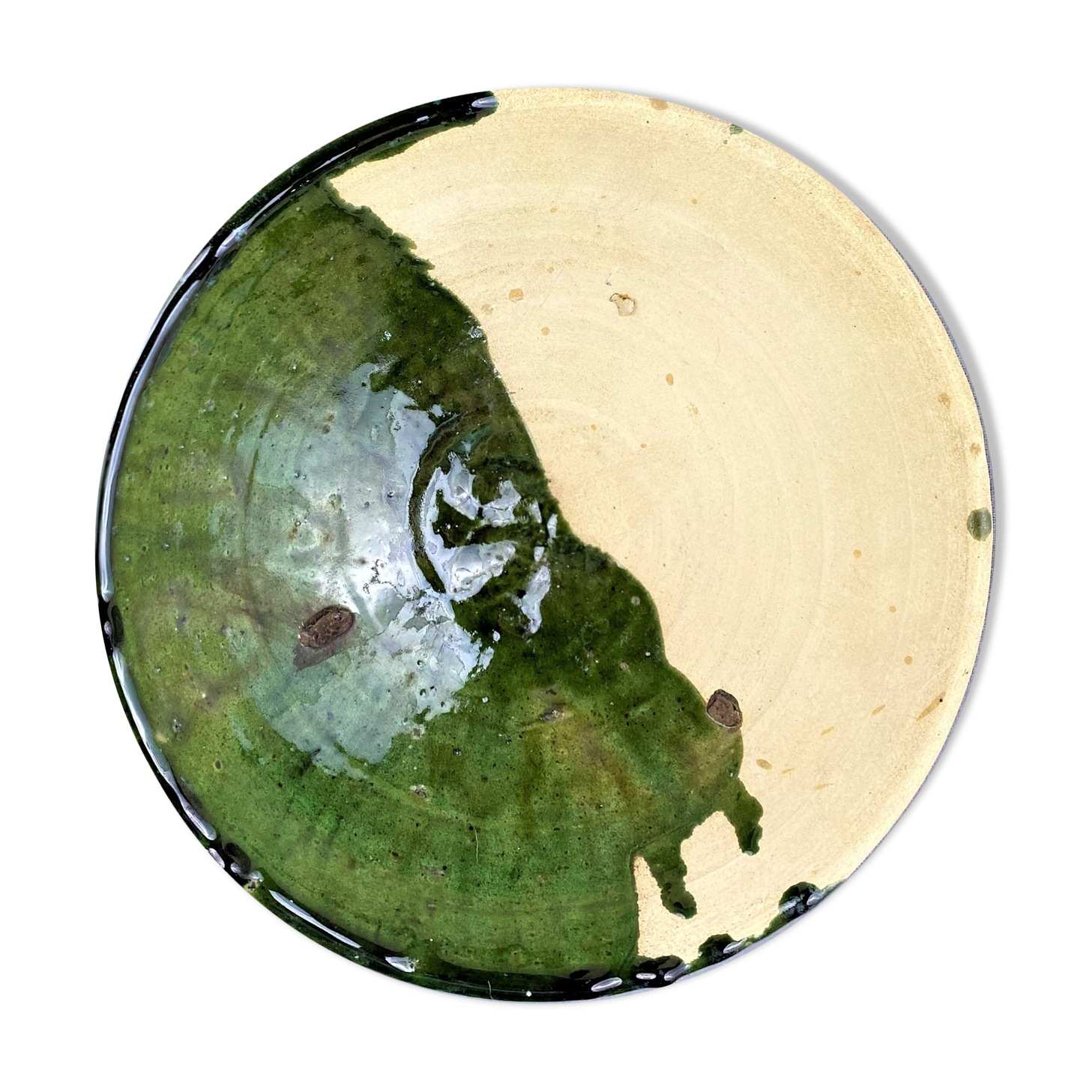 Two-tone enamelled terracotta bowl