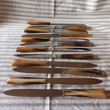 box of 12 vintage table knives