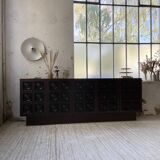 Brutalist sideboard attributed to De Coene, 1970s