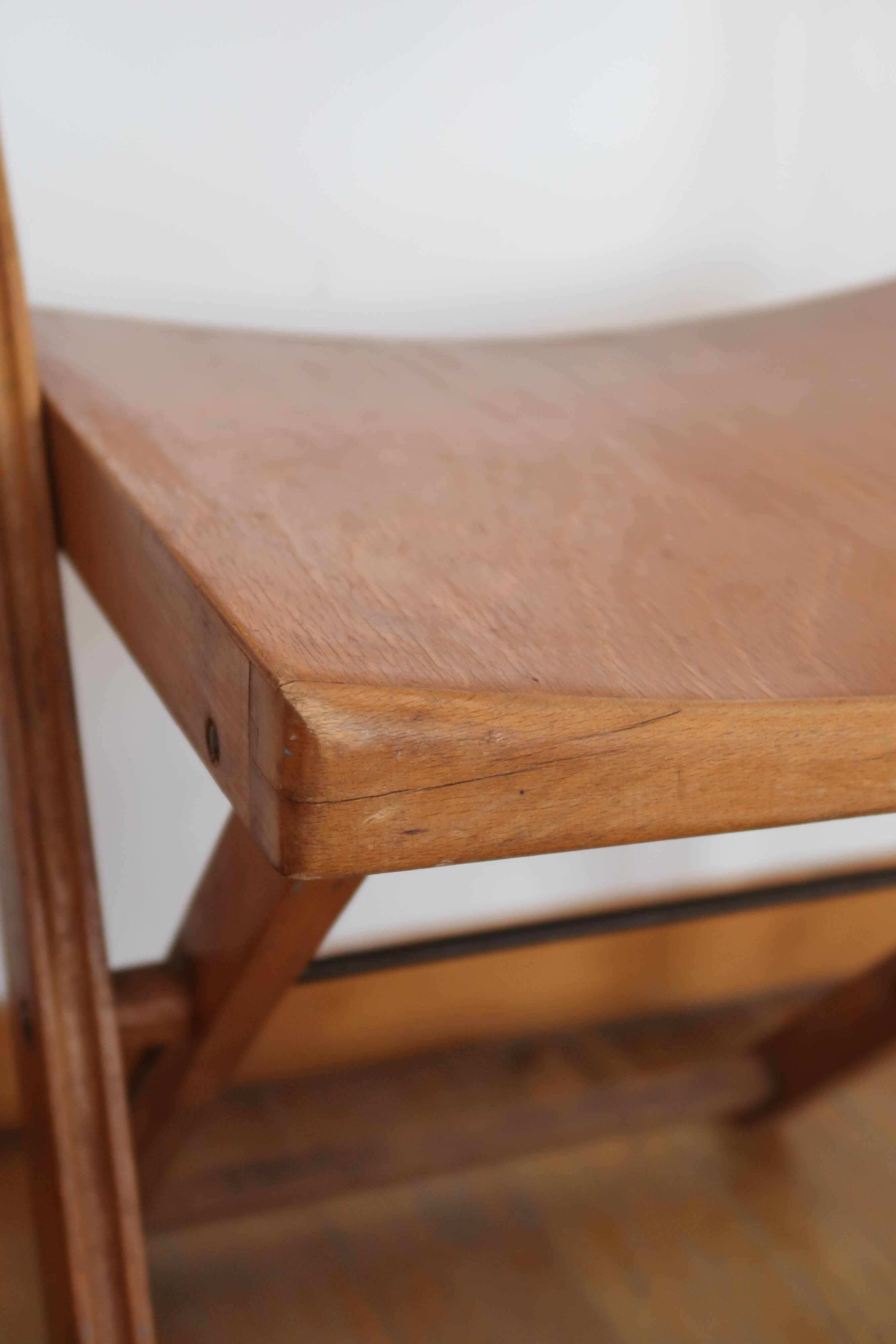 Set of 4 folding chairs in wood 70