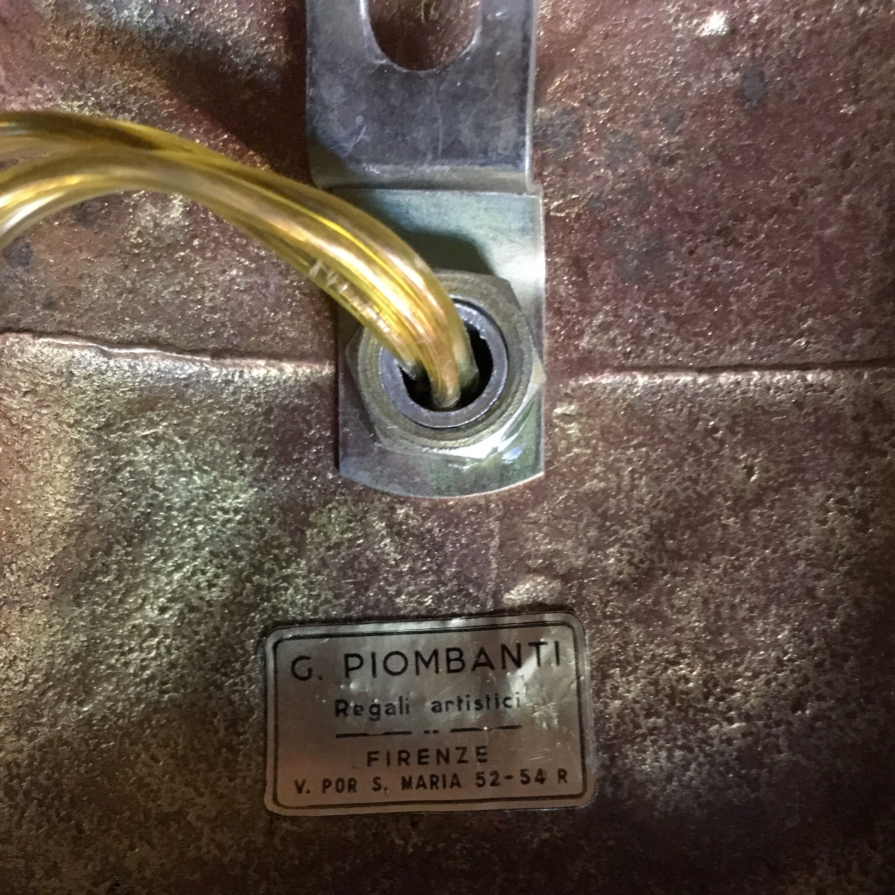 Italian bronze wall lights by G. Piombanti, 1950