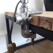 Workshop / industrial lamp - Orientable - Brushed metal - 50s