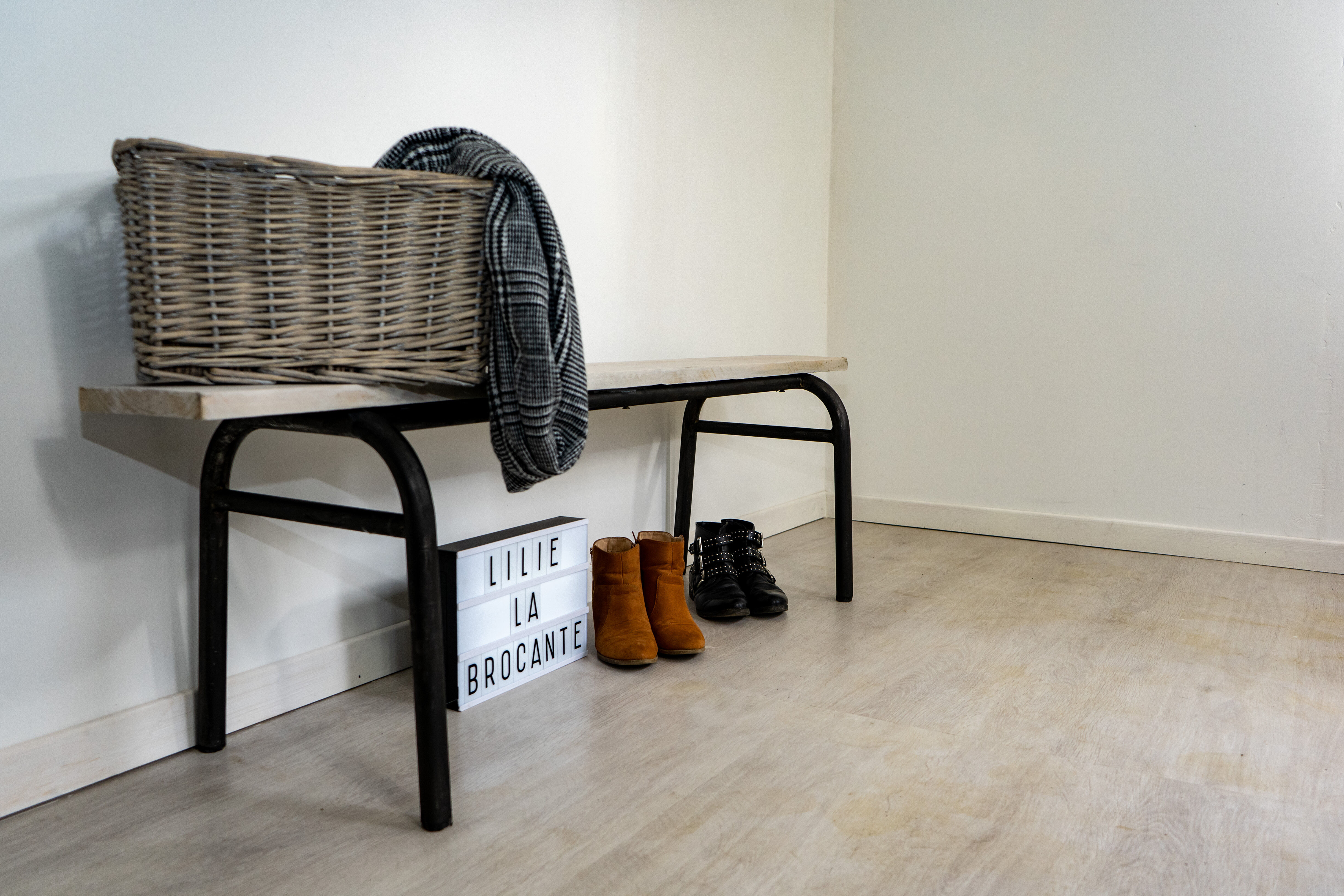 School bench for entry