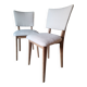 Art Deco white boucle chairs