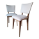 Art Deco white boucle chairs