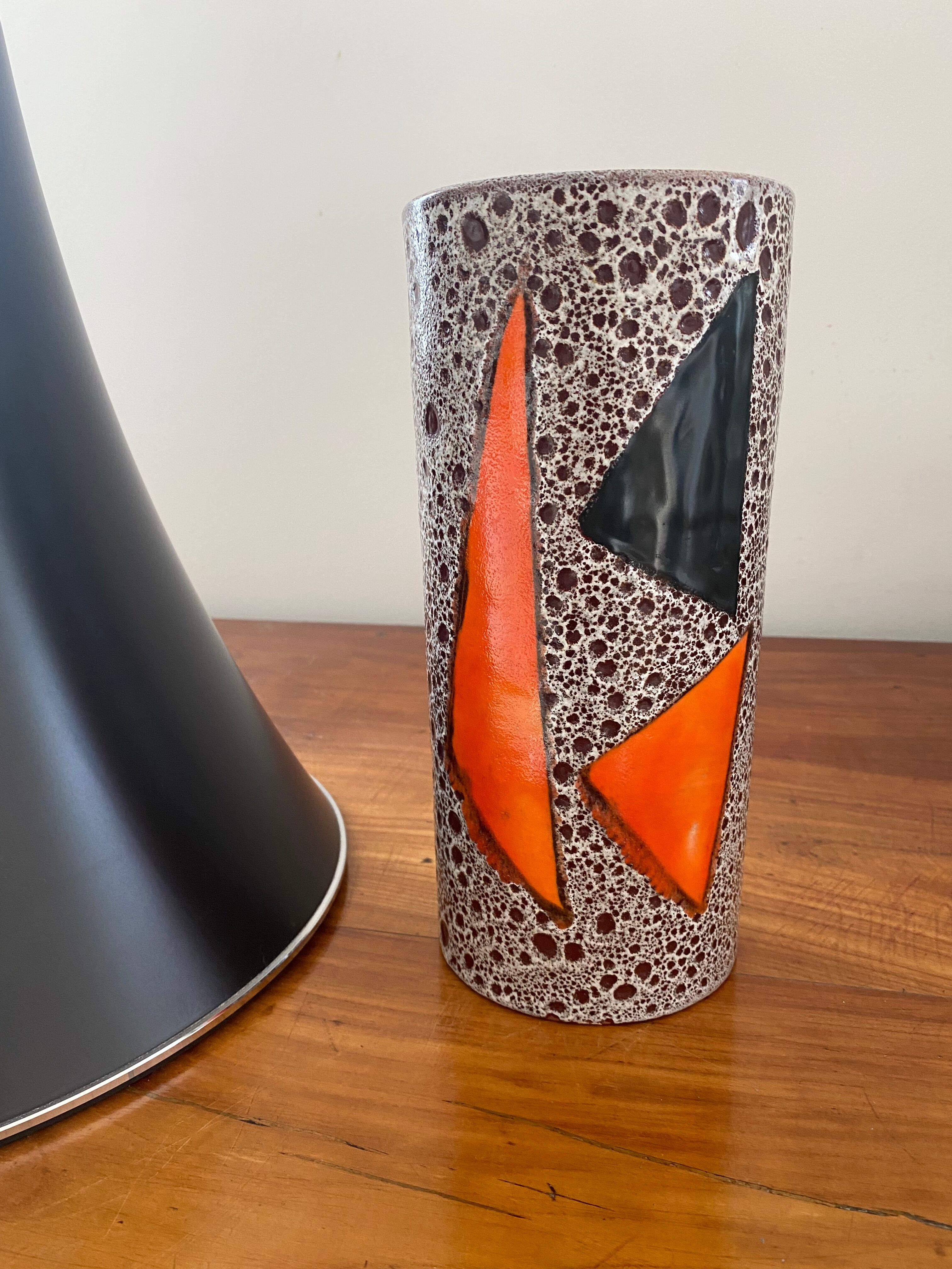 Ceramic roller vase Vallauris Le Vaucour signed