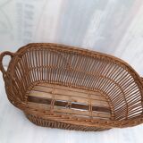 Old oval wicker basket