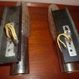 Lot 2 wall lights chrome glass 1960