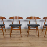 Mid century danish ch33 dining chairs by Hans J. Wegner for Carl Hansen & søn, set of 4