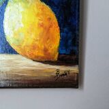 Oil painting on canvas still life lemon country decoration