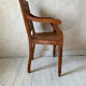 Barber chair with caning