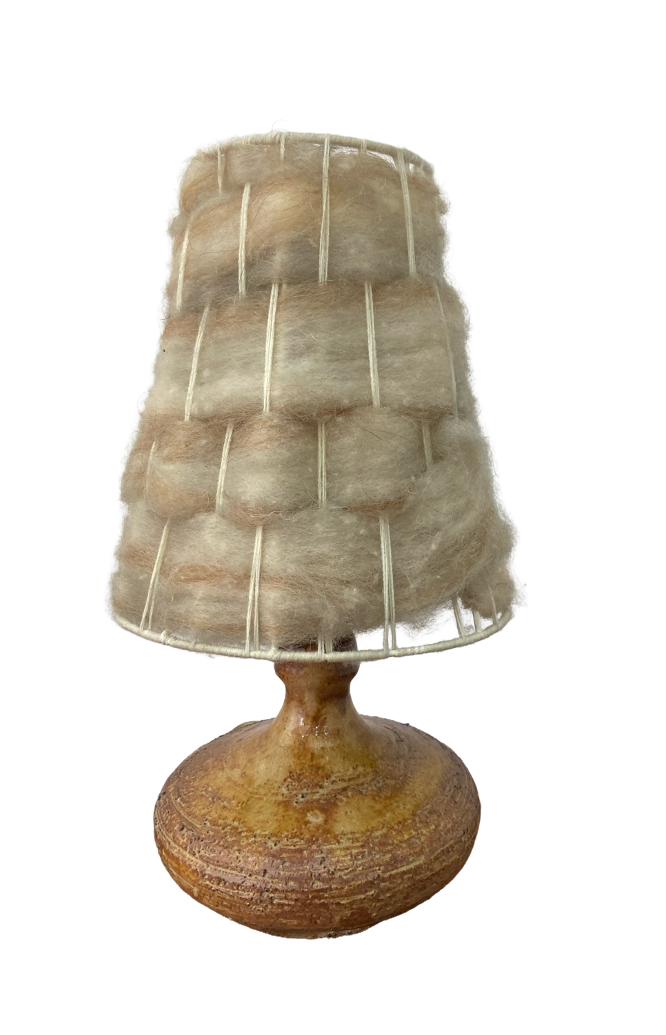 Vallauris stoneware lamp, signed Sesame