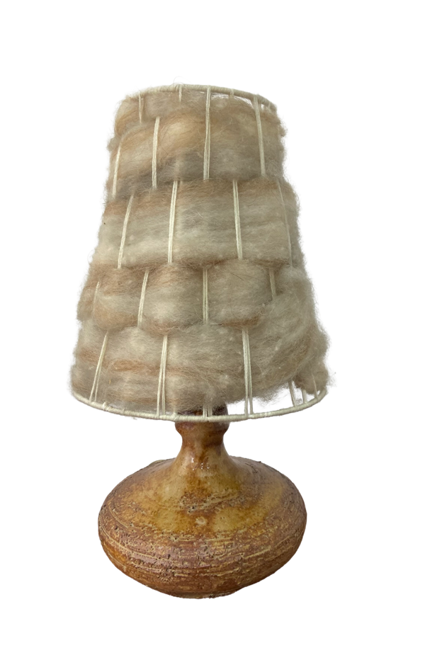 Lampe en grès de Vallauris  signe Sesame