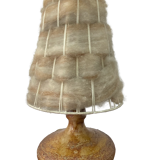 Vallauris stoneware lamp, signed Sesame