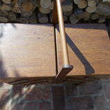 Oak sewing cart