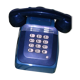old blue phone with keys