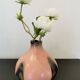 Vintage onion vase BAY West Germany old pink