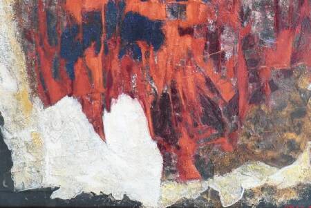 Jozef Mees, Large Abstract Oil on Board 1966