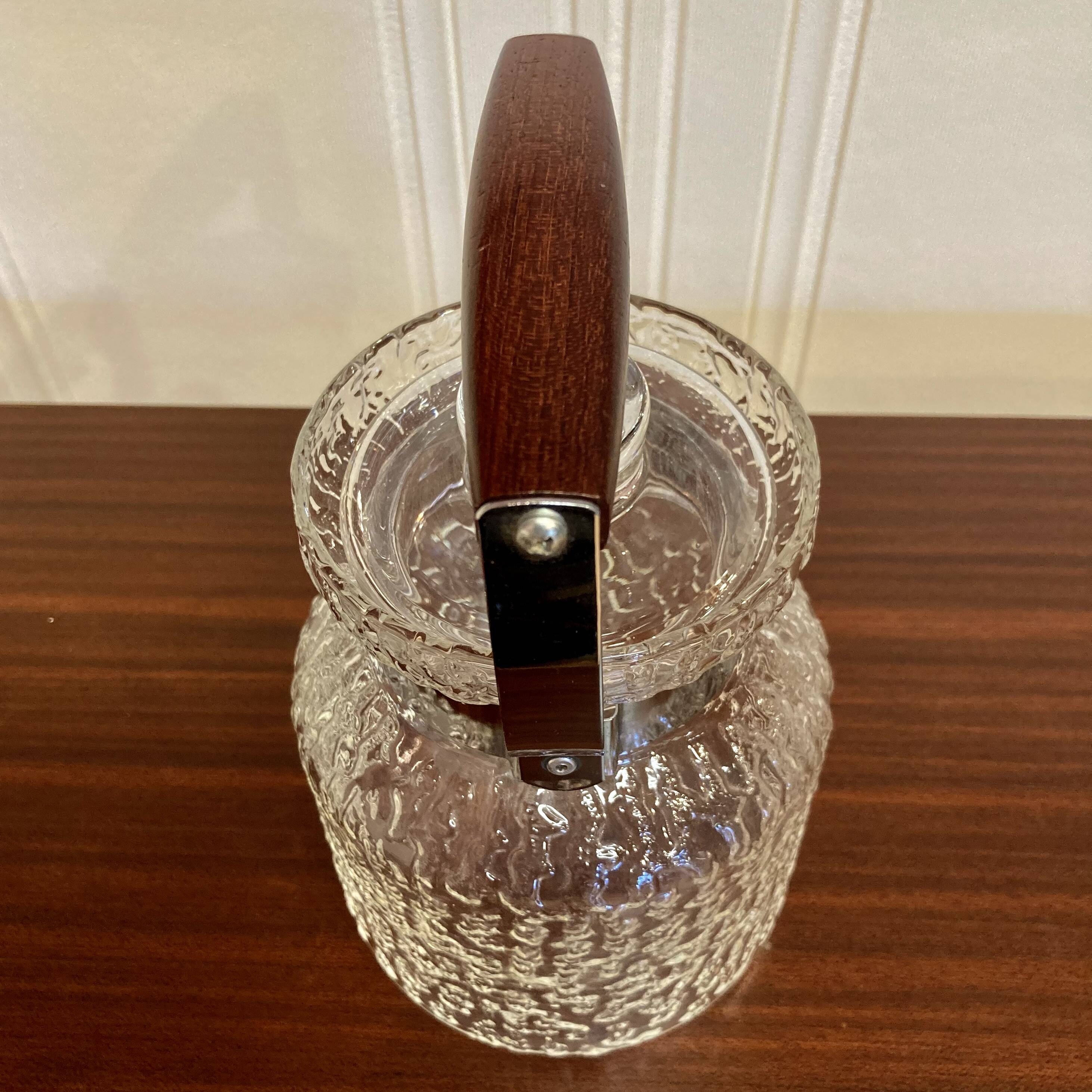 Scandinavian design glass teapot 1950.