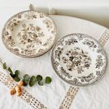 Lot de 4 assiettes creuses anciennes Gustafsberg Asiatic Phaesants