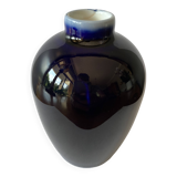 Meiping-shaped miniature vase in Saxon Meissen porcelain with blue monochrome glaze