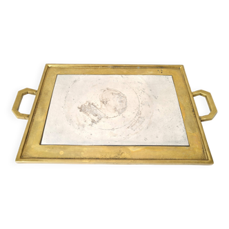 Brutalist Tray Signed "David Marshall" in cast iron
