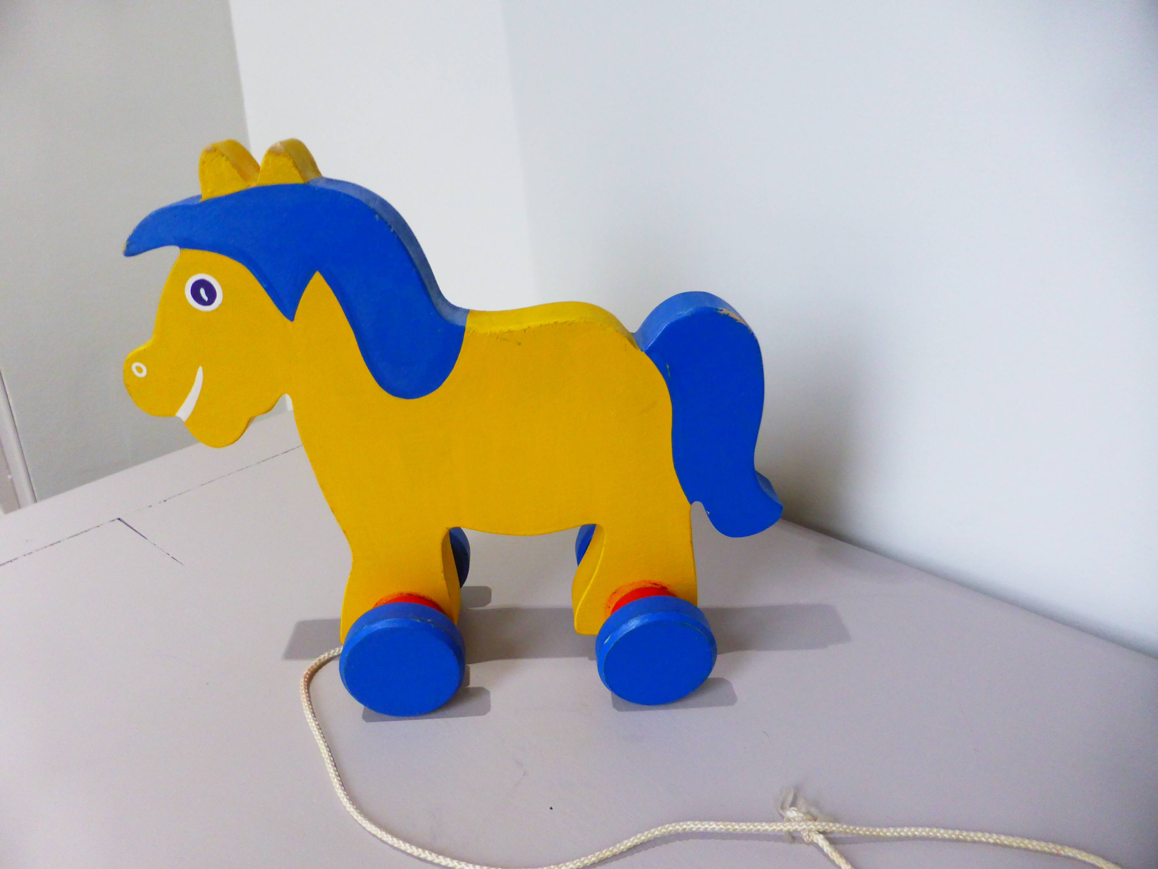 jouet en bois vintage à tirer