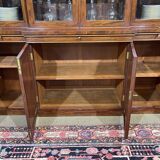 Victorian library with 8 doors, 19th century in mahogany.