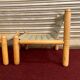 Pair of 1970s/80s armchairs in natural wood