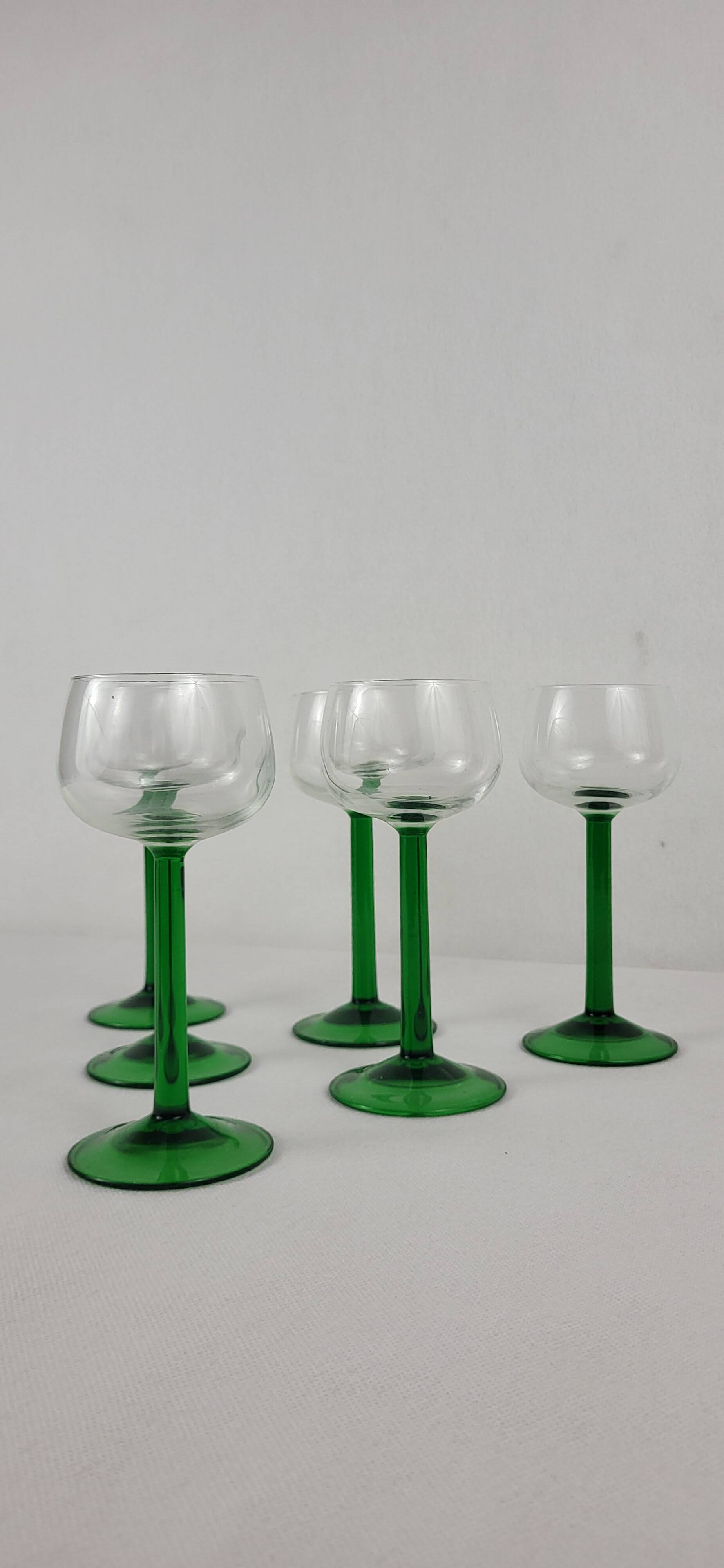 6 Alsace wine glasses 1970s