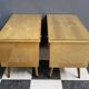 Set night stands wood and glass top