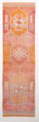 3x11 Coral Orange Bohemian Hallway Runner Rug, Rug For Hallway, 93x325 Cm