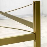 Mid-Century Modern Gilded and Satin Brass Double Bed, 1970