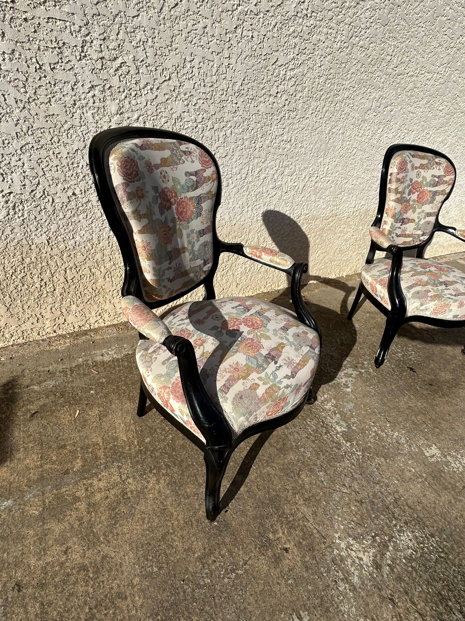 Pair of Voltaire armchairs