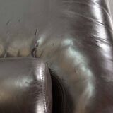 Comfortable Durlet Lounge Chairs in Chocolate Brown Leather, Set of Two 70s