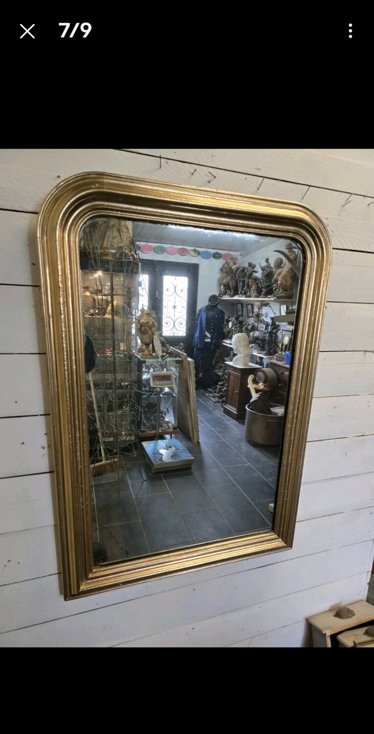 Antique Louis Philippe style gilded mirror
