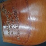 Antique glazed stoneware bottle signed EUG. VINCENT & Cie in Lyon