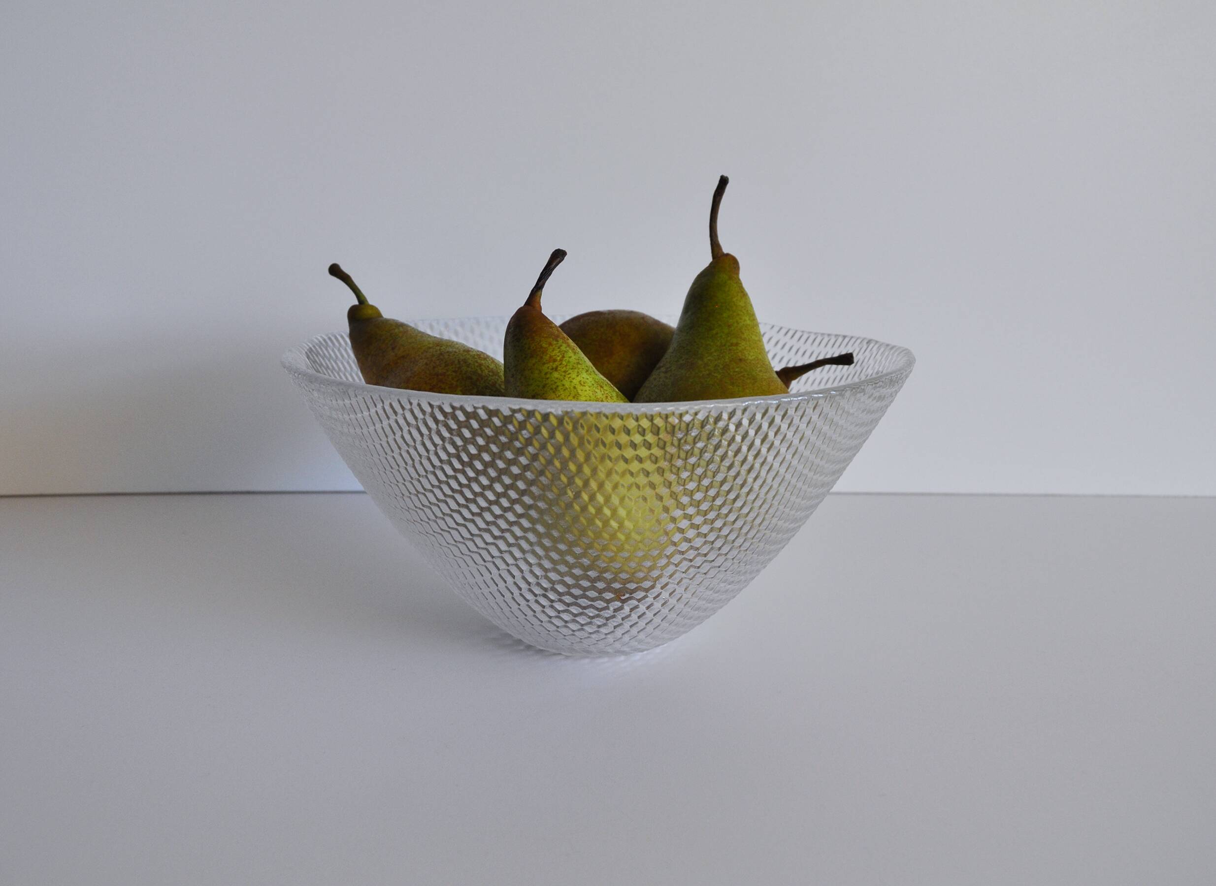Glass bowl Trigona for Holmegaard, Denmark 1980s