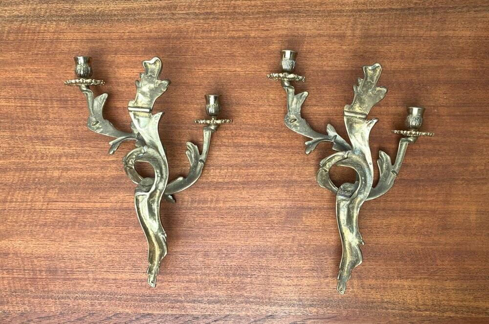 Pair of vintage Italian wall candle holders