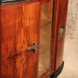 Art Deco 1930 walnut display cabinet