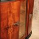 Art Deco 1930 walnut display cabinet