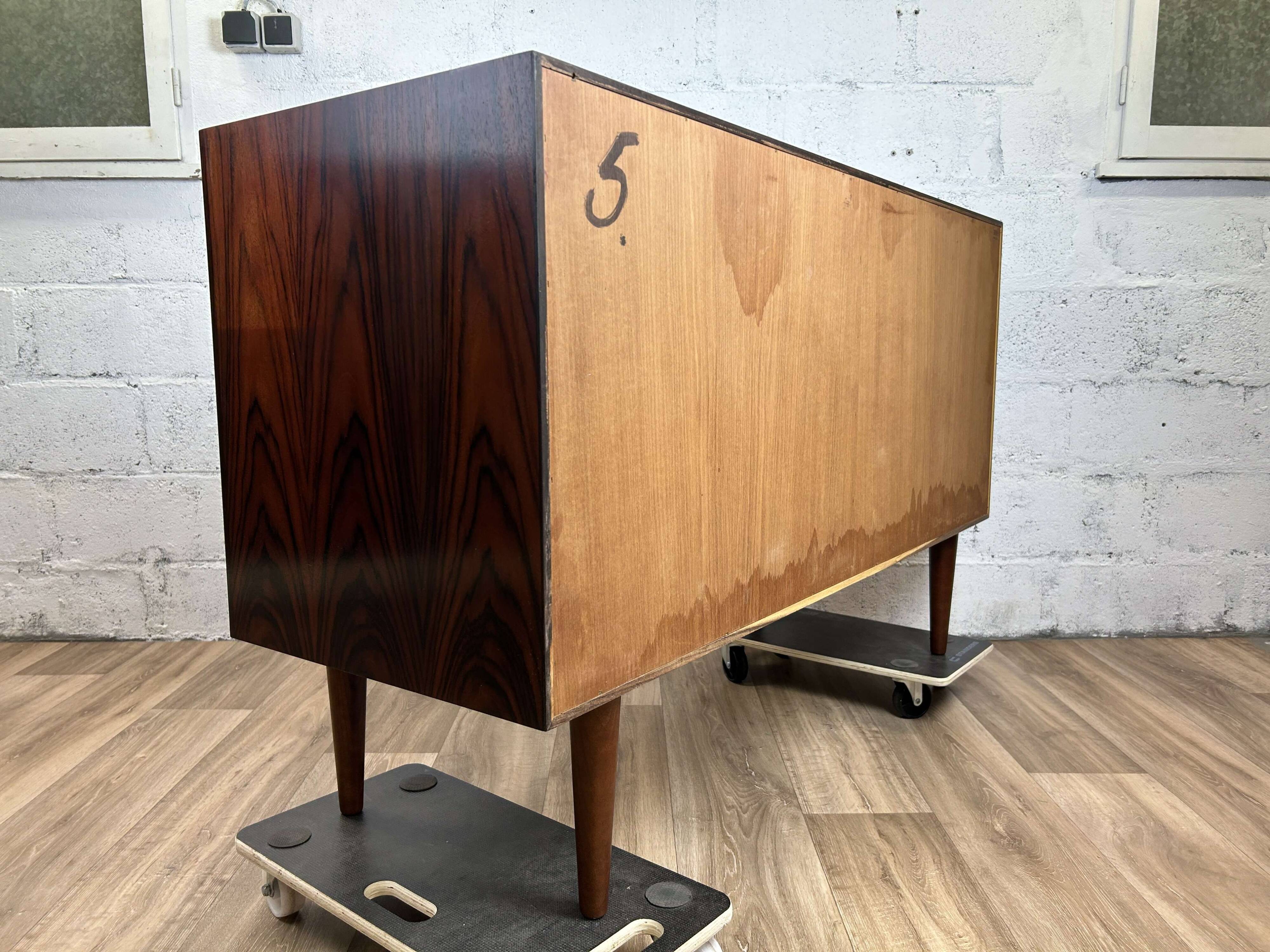Vintage Scandinavian rosewood sideboard by Brouer, 1960s