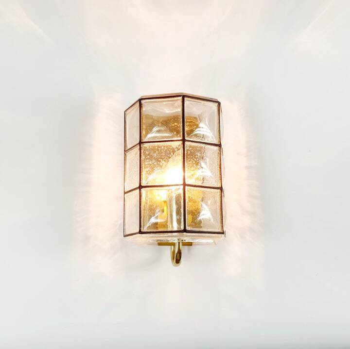 Mid-Century Glass Wall Light from Limburg, Germany, 1960s