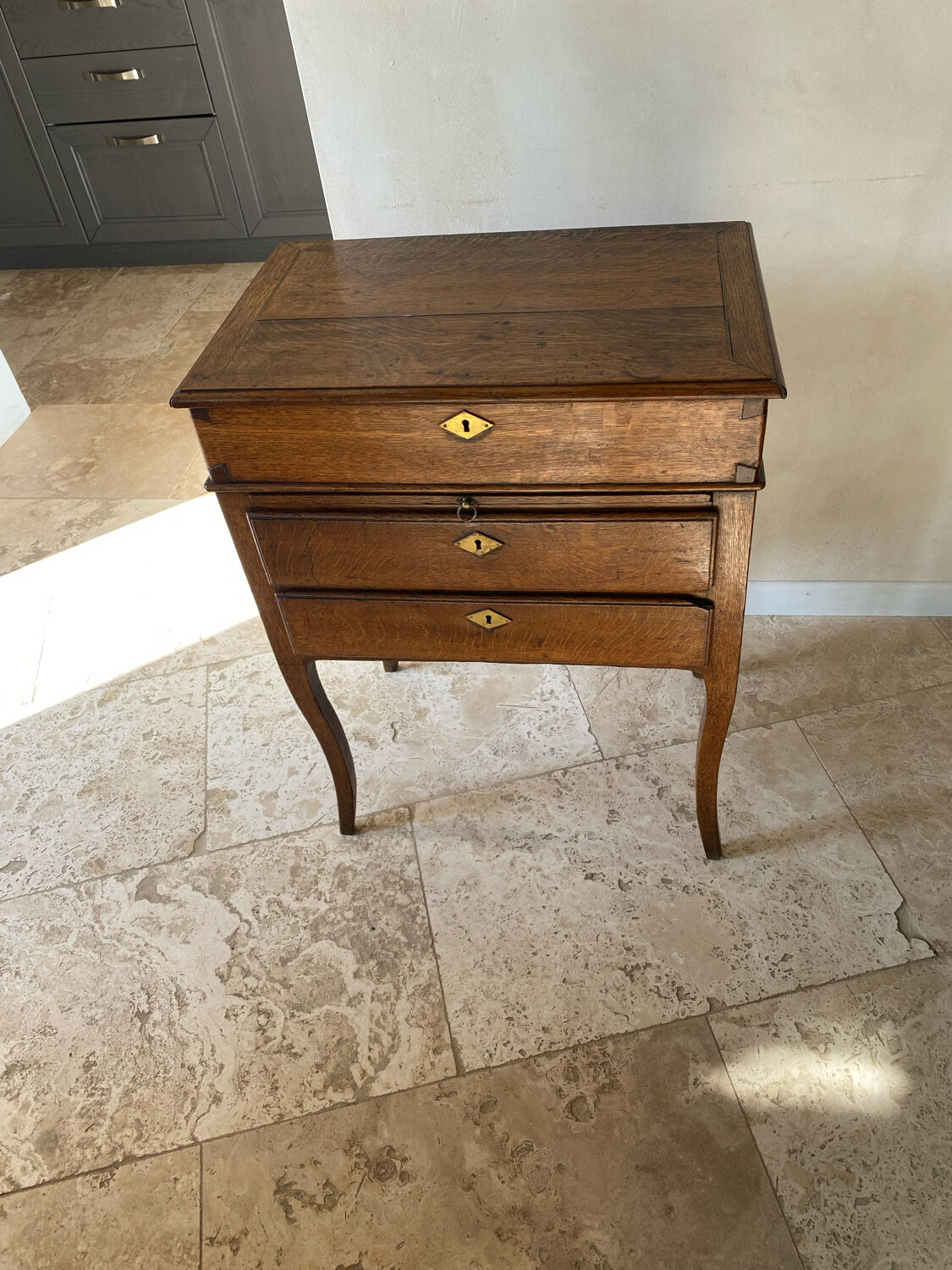 Commode écritoire chêne début 19 e