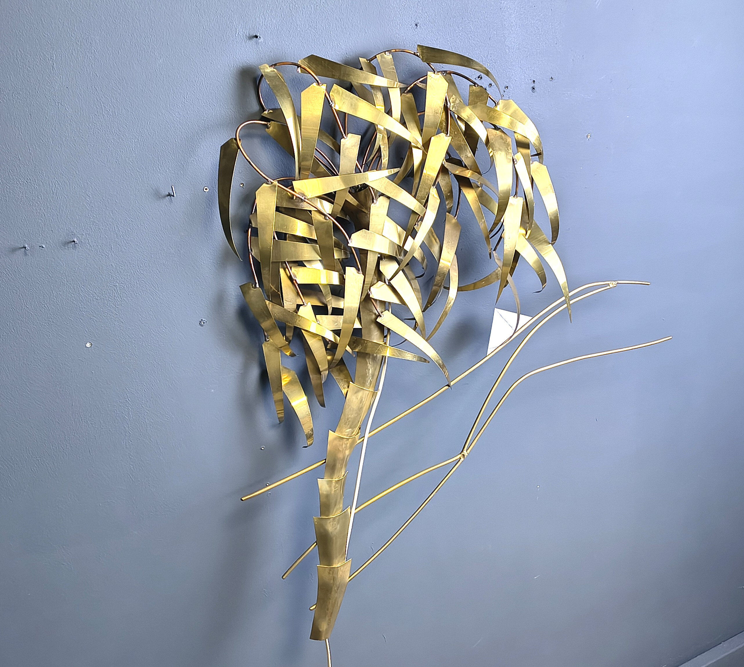 Palm tree wall light by Daniel D'Haeseleer, 1970s