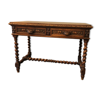 Carved wooden desk