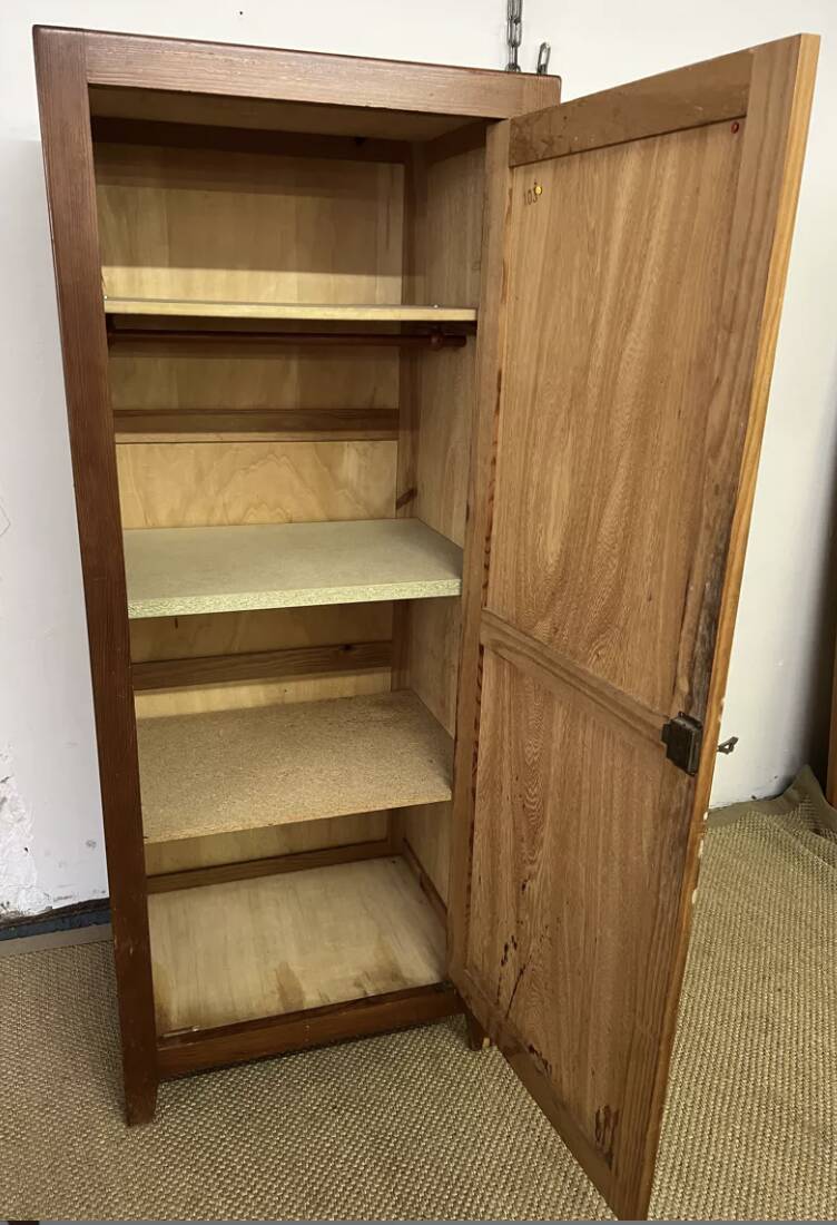 Vintage wooden Parisian wardrobe