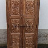 Old built-in wooden wardrobe